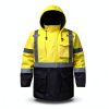 Reflective Jacket DPSAFETY High Visibility Parka Waterproof Lime Large-5