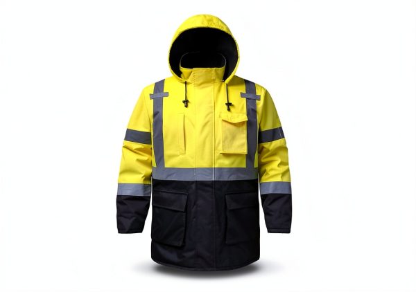 Reflective Jacket DPSAFETY High Visibility Parka Waterproof Lime Large-5