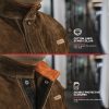 Leather Welding Jacket YESWELDER Duty Heat-Resistant Anorak Brown-1