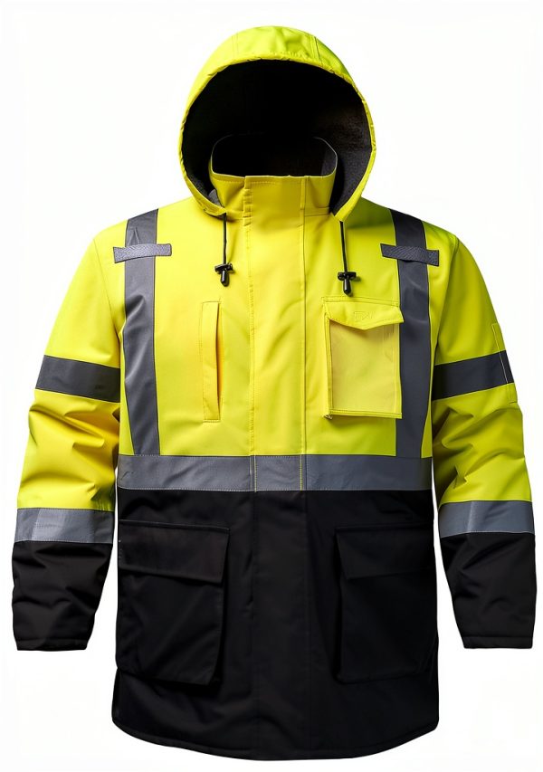 Reflective Jacket DPSAFETY High Visibility Parka Waterproof Lime Large-4